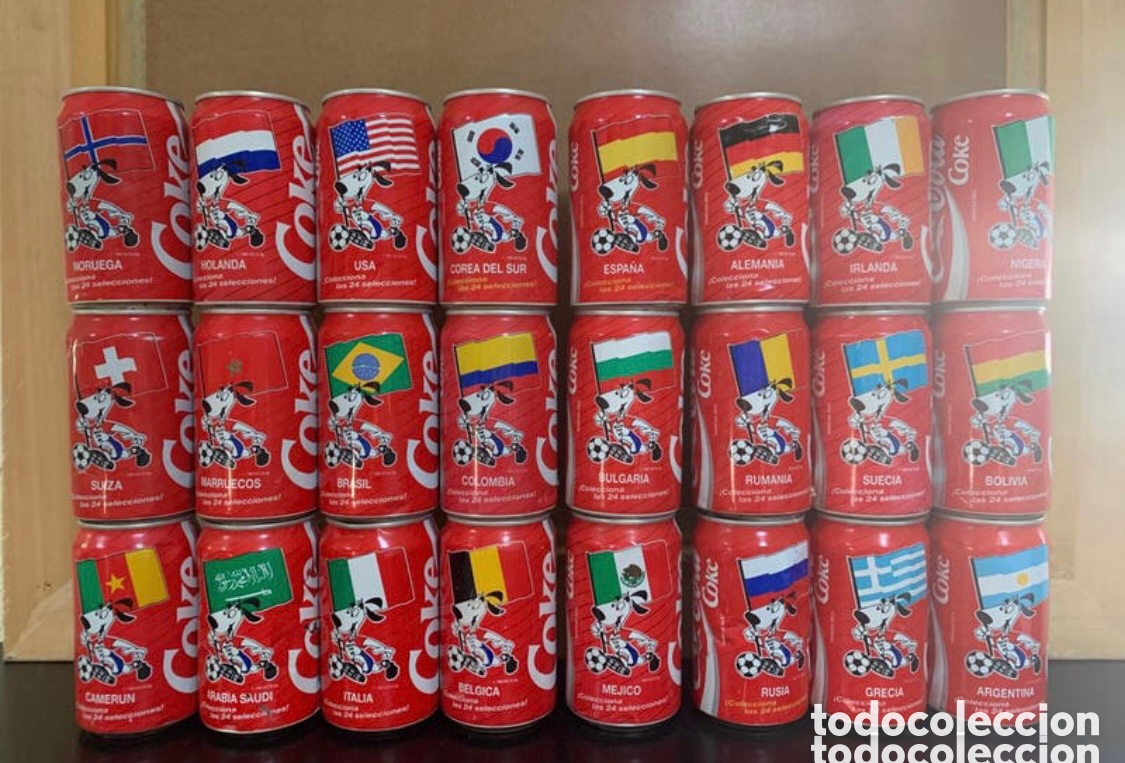 Collecting of Coca-Cola and Pepsi: Latas vac&iacute;as Coca Cola Mundial 94