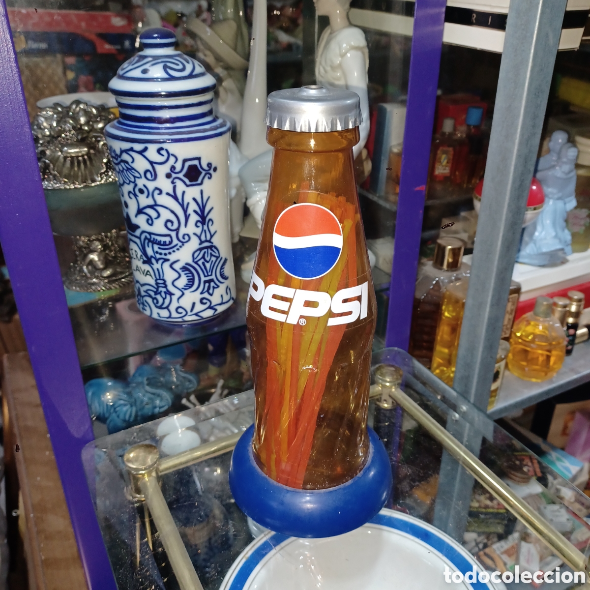 Collecting of Coca-Cola and Pepsi: Curioso pajilero en pvc forma de botella publicidad de Pepsi Cola