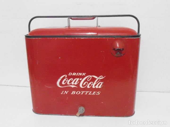 Collezionismo di Coca-Cola e Pepsi: ANTIGUA NEVERA HIELO DRINK COCA COLA, A&Ntilde;OS 40 50, LOUISVILLE NEW YORK USA