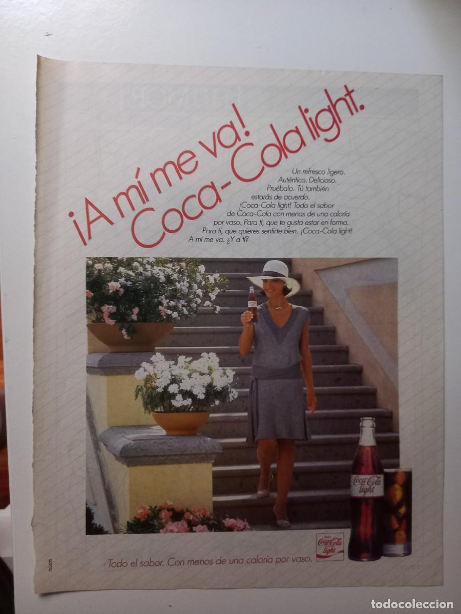 Sammeln von Coca-Cola und Pepsi: ANUNCIO COCA-COLA LIGHT. EXTRAIDO DE REVISTA. 22X28 CM.