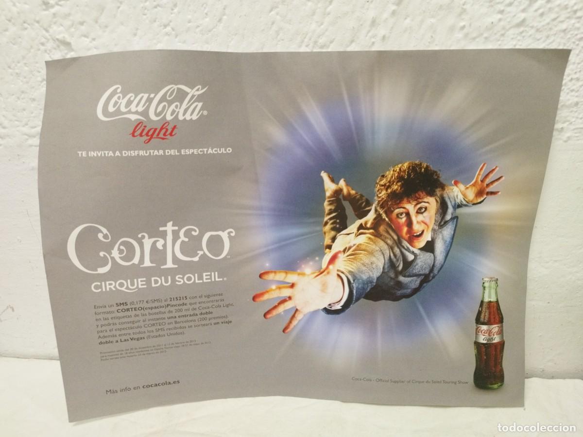 Collectionnisme de Coca-Cola et Pepsi: Cartel de Bar Publicidad de Coca-Cola promo Cirque Du Soleil-Light 2012