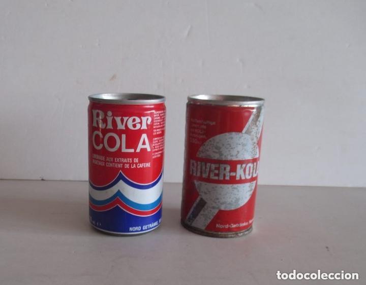 Sammeln von Coca-Cola und Pepsi: DOS LATAS DE RIVER COLA - A&Ntilde;OS 70/80