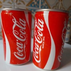 Coleccionismo de Coca-Cola y Pepsi: 2 LATAS COCA COLA 33 CL, DE LOS AÑOS 80 ALUMINIO , PESO 38 GR CADA UNA