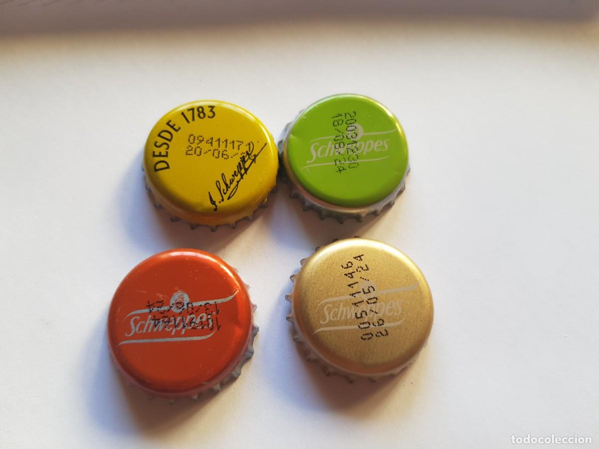 Coleccionismo de Coca-Cola y Pepsi: Lote 4 Chapas corona Schweppes - Foto 1