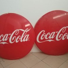 Coleccionismo de Coca-Cola y Pepsi: COCA-COLA GRAN CARTEL ROTULO LUMINOSO 2 CARAS COCACOLA ANTIGUO 90 CM DE DIAMETRO