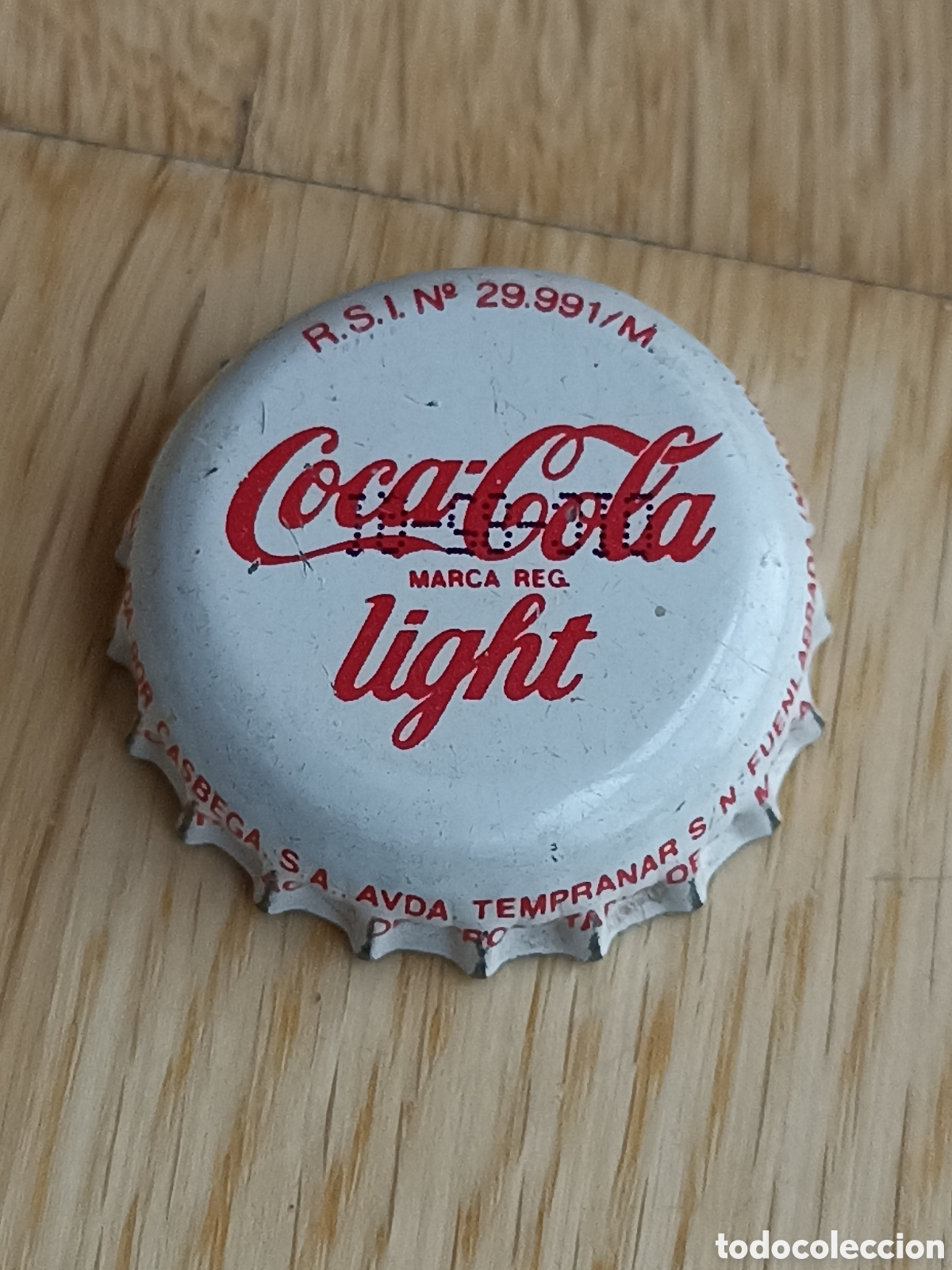 Collectionnisme de Coca-Cola et Pepsi: Chapa Tap&oacute;n corona antiguo y muy escaso