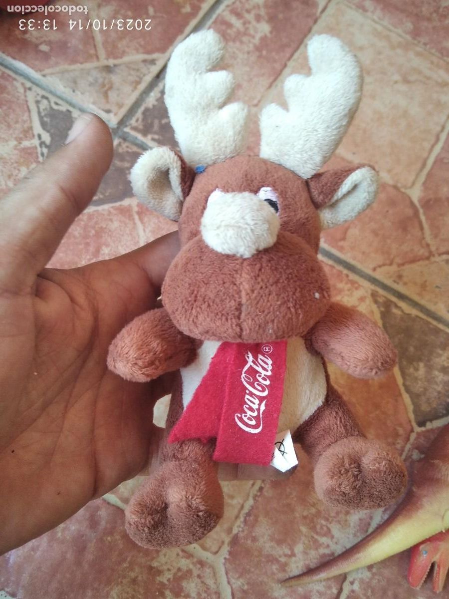 Collectionnisme de Coca-Cola et Pepsi: Antiguo mu&ntilde;eco peluche reno figura promoci&oacute;n coca cola