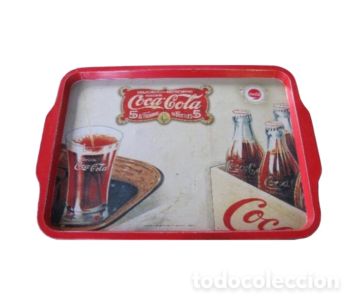 Collectionnisme de Coca-Cola et Pepsi: COCA COLA. Bandeja met&aacute;lica vintage grande del famoso refresco