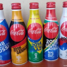 Coleccionismo de Coca-Cola y Pepsi: 5 BOTELLAS ALUMINIO SIN ABRIR COCA COLA JAPÓN FIFA WORDL CUP. LIMITED EDITION. COCACOLA