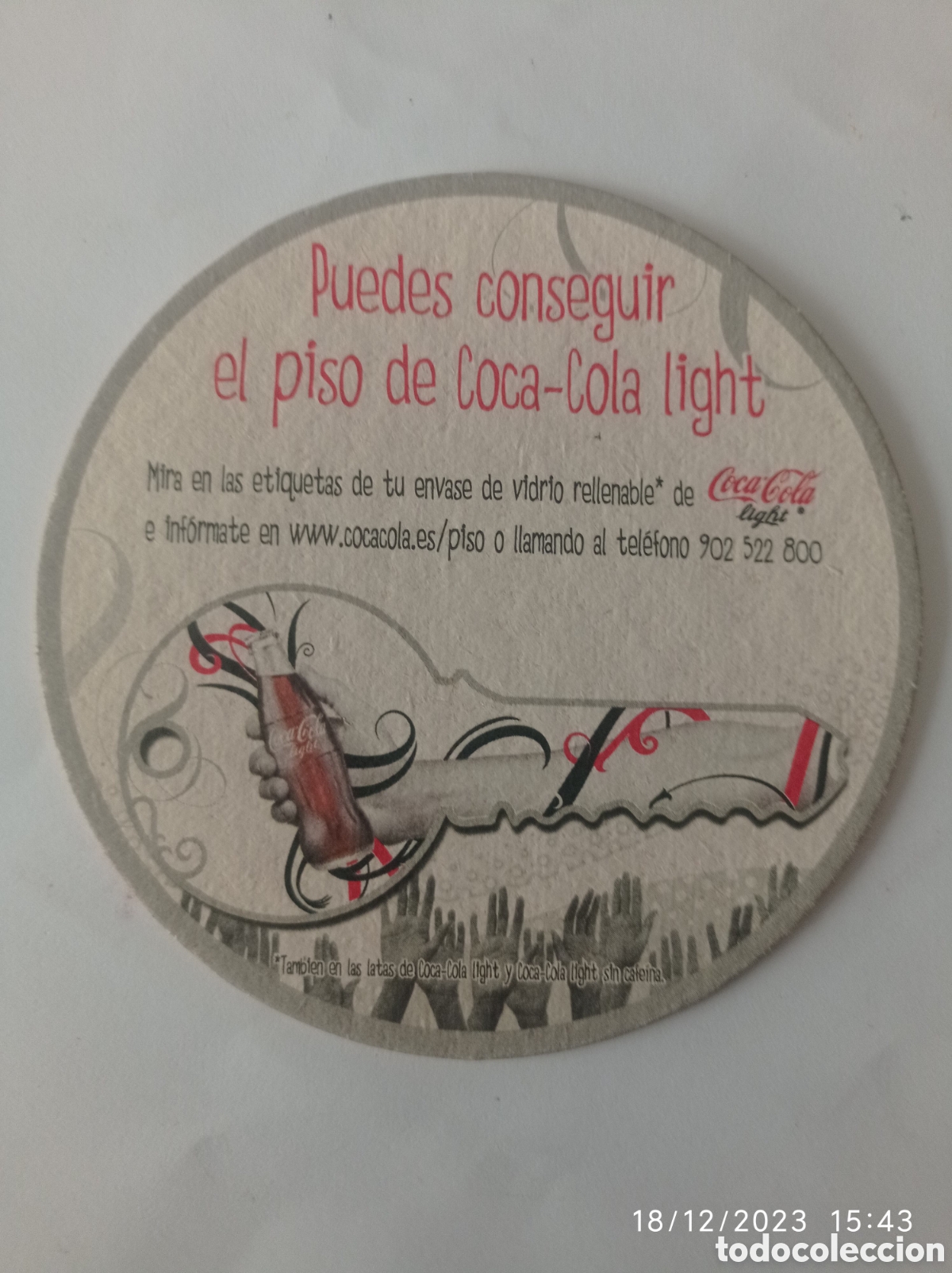 Coleccionismo de Coca-Cola y Pepsi: Posavasos Coca-Cola light 2007 - Foto 1