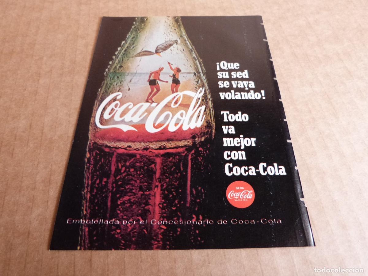 Collecting of Coca-Cola and Pepsi: Anuncio Coca-Cola que su sed se vaya volando - Publicidad de los a&ntilde;os 60