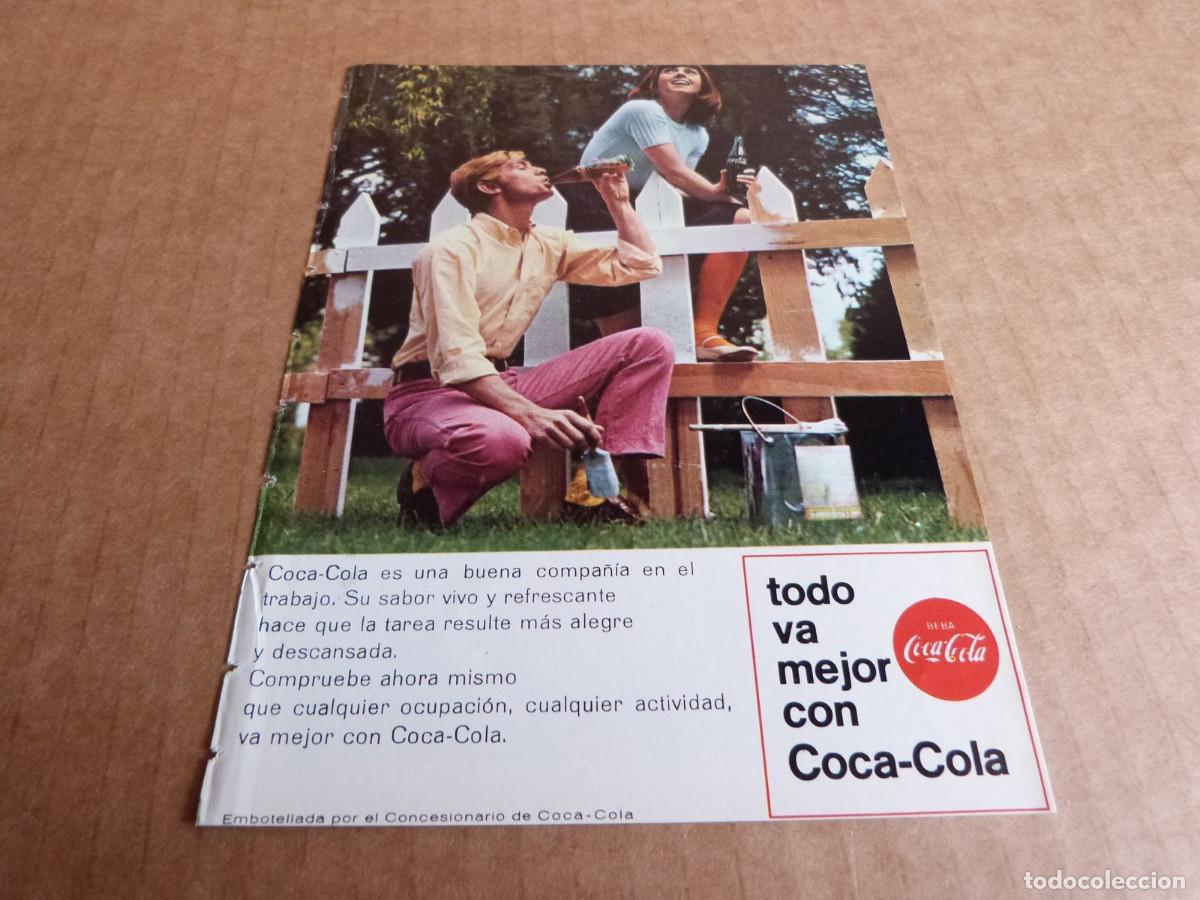 Sammeln von Coca-Cola und Pepsi: Anuncio Coca-Cola una buena compa&ntilde;ia en el trabajo - Publicidad de los a&ntilde;os 60