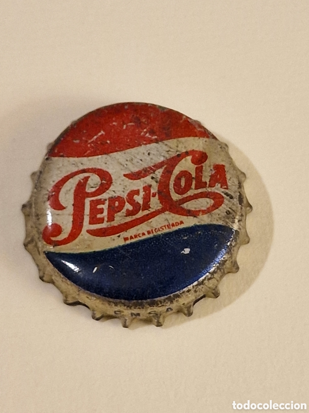 Coleccionismo de Coca-Cola y Pepsi: Chapa PEPSI con corcho. 1940 - Foto 1