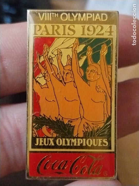 Coleccionismo de Coca-Cola y Pepsi: COCA COLA CARTEL OLIMPIADA PARIS 1924 GOTA PIN PINCHO