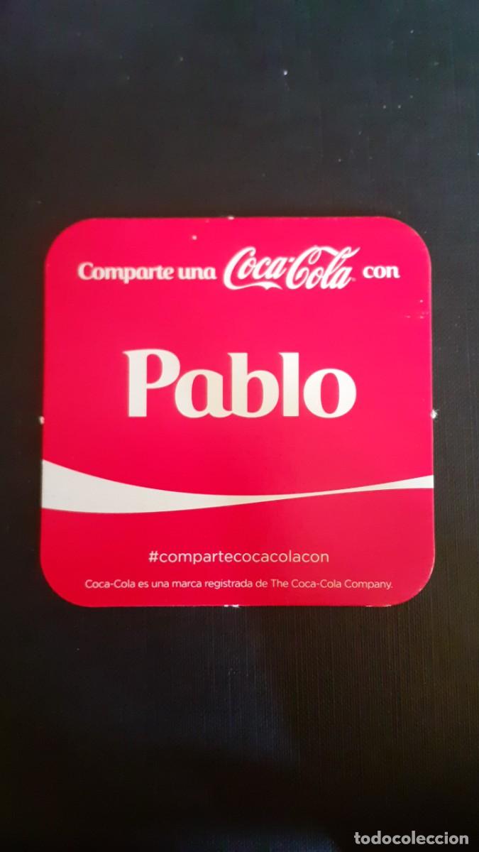 Coleccionismo de Coca-Cola y Pepsi: Posavasos Coca Cola Cocacola con Nombres PABLO
