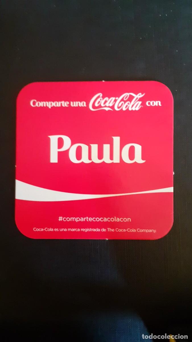Coleccionismo de Coca-Cola y Pepsi: Posavasos Coca Cola Cocacola con Nombres PAULA