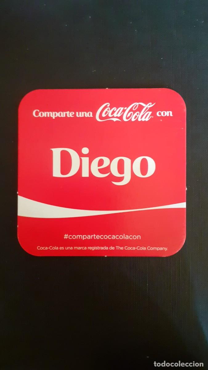 Coleccionismo de Coca-Cola y Pepsi: Posavasos Coca Cola Cocacola con Nombres DIEGO