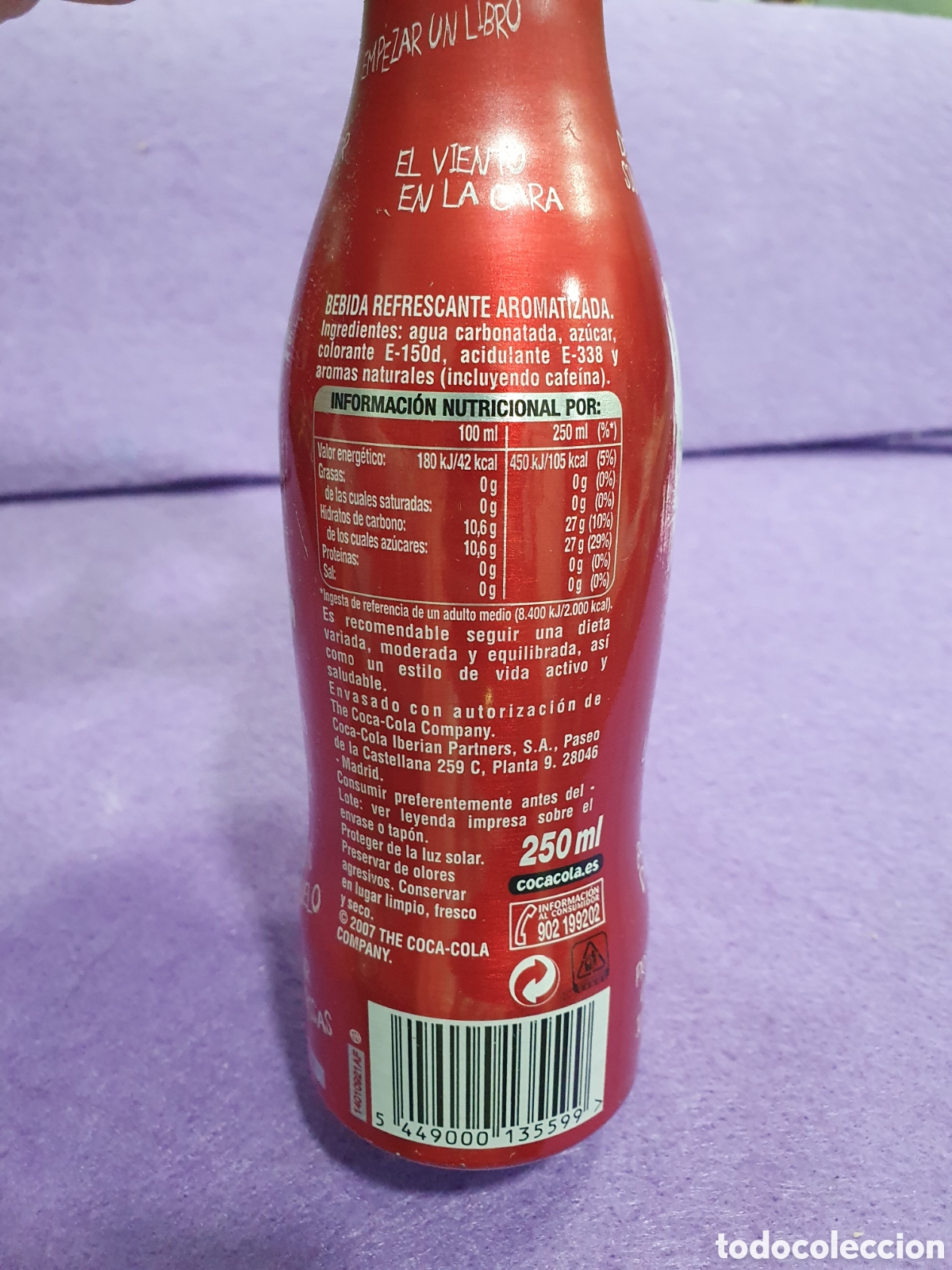 Coleccionismo de Coca-Cola y Pepsi: Botella Coca Cola aluminio ed. limitada. (L48) - Foto 2
