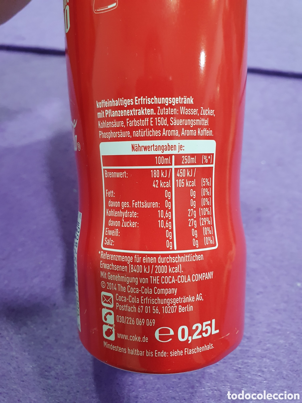 Coleccionismo de Coca-Cola y Pepsi: Botella Coca Cola aluminio ed. limitada. (L48) - Foto 2