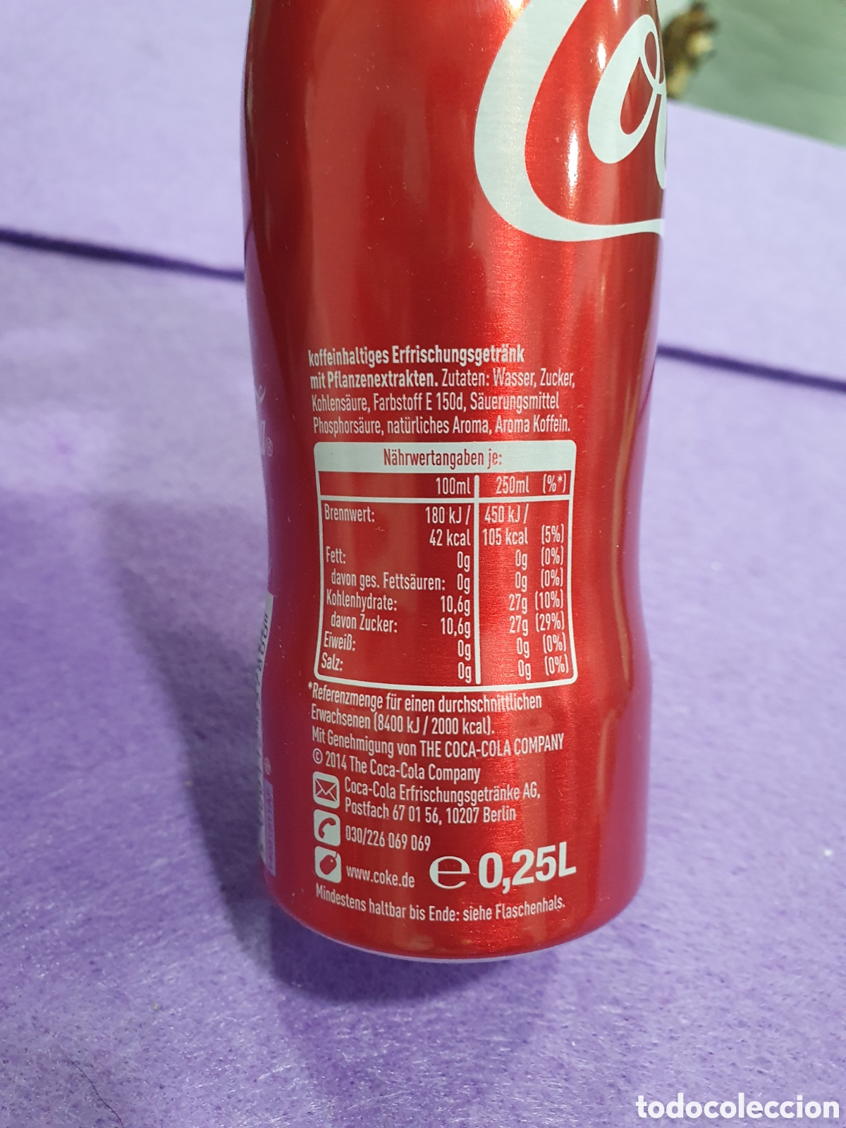 Coleccionismo de Coca-Cola y Pepsi: Botella Coca Cola aluminio ed. limitada. (L48) - Foto 2