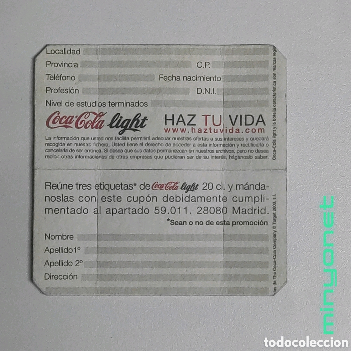 Coleccionismo de Coca-Cola y Pepsi: Posavasos Coca-Cola light 1999 - Foto 2