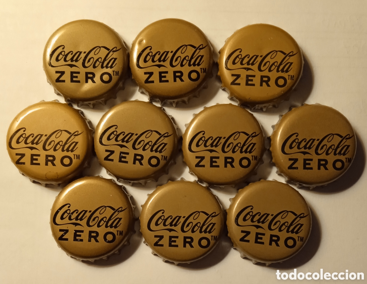 Coleccionismo de Coca-Cola y Pepsi: LOTE CHAPAS COCACOLA ZERO - Foto 1