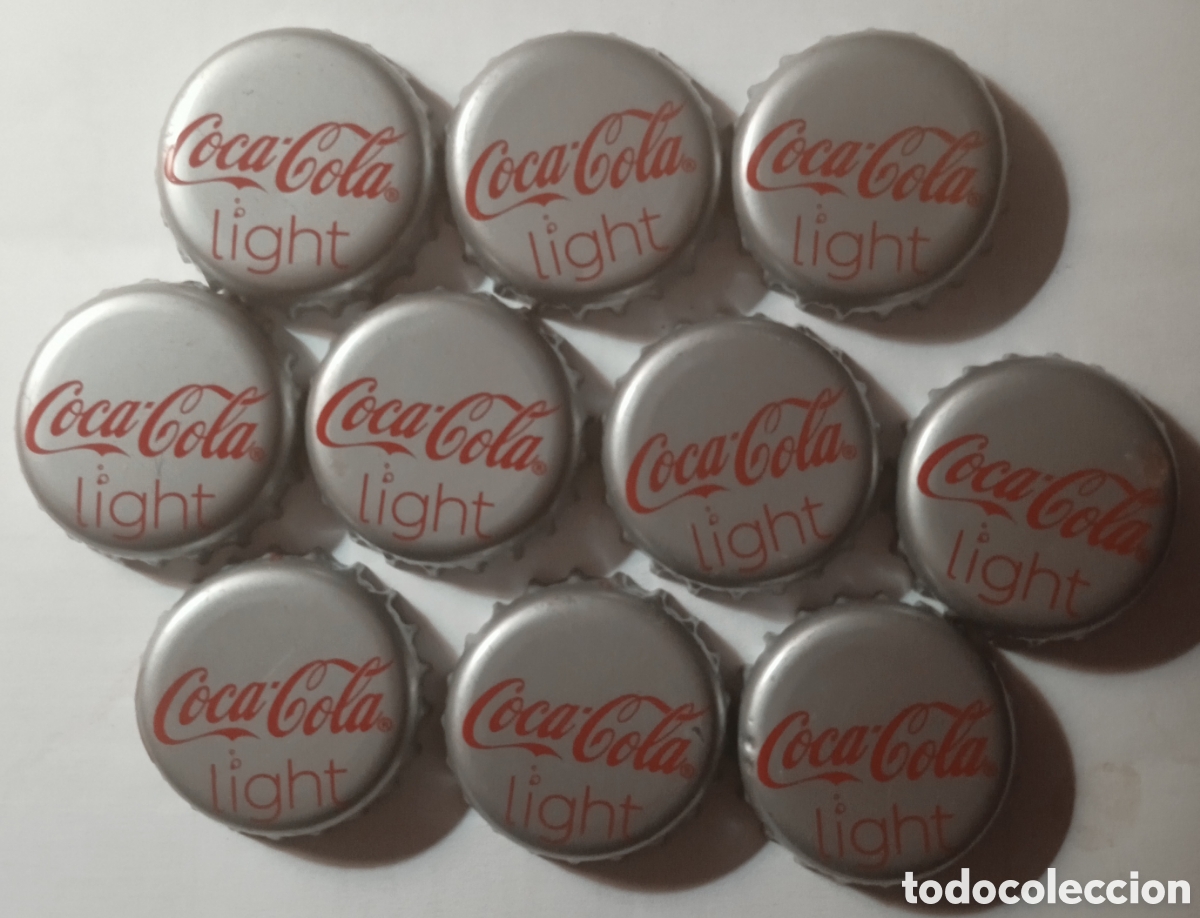 Coleccionismo de Coca-Cola y Pepsi: LOTE CHAPAS COCACOLA LIGHT - Foto 1