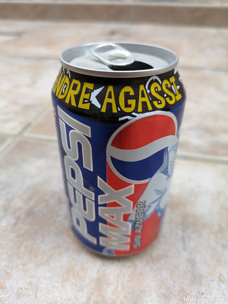Coleccionismo de Coca-Cola y Pepsi: Lata vacia PepsiMax Andr&eacute; Agassi - Foto 2