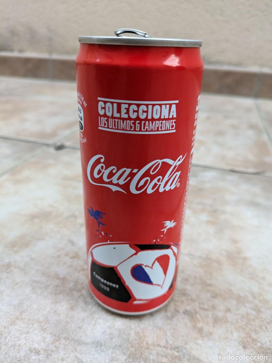 Sammeln von Coca-Cola und Pepsi: Lata vacia Coca-Cola Colecciona los 6 &uacute;ltimos Campeones Francia 1998