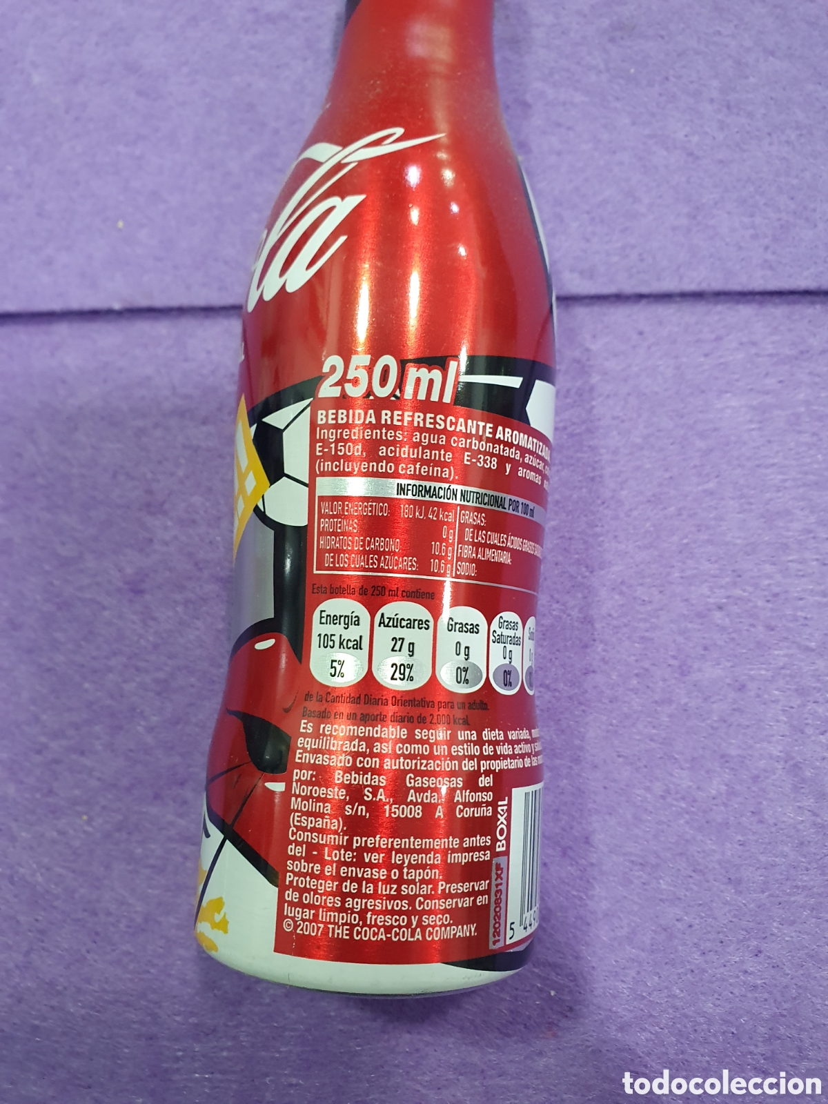 Coleccionismo de Coca-Cola y Pepsi: Botella Coca Cola ed. limitada. Aluminio 2012. (L23) - Foto 2
