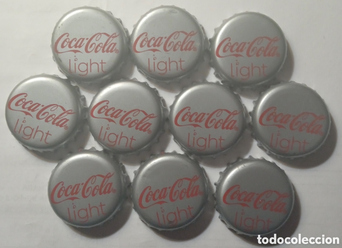 Coleccionismo de Coca-Cola y Pepsi: LOTE CHAPAS COCACOLA LIGHT - Foto 1