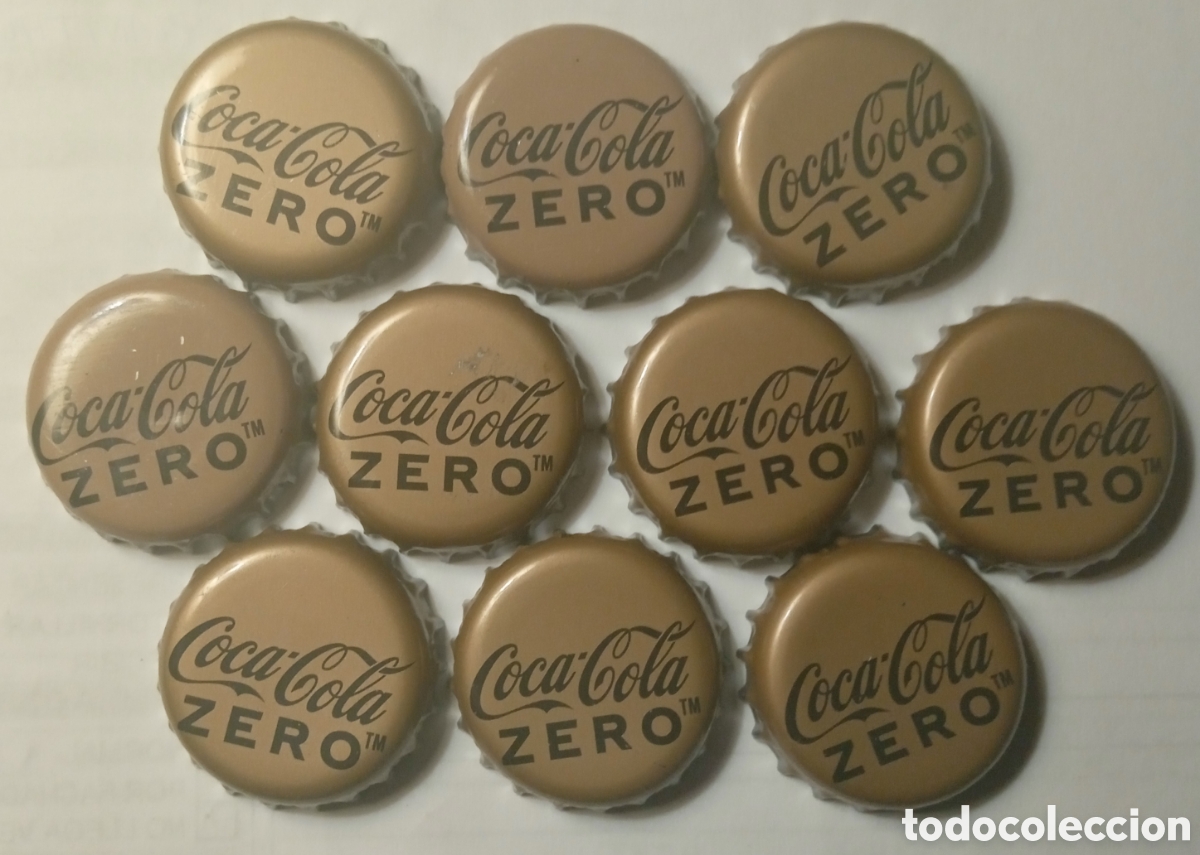 Coleccionismo de Coca-Cola y Pepsi: LOTE CHAPAS COCACOLA ZERO - Foto 1