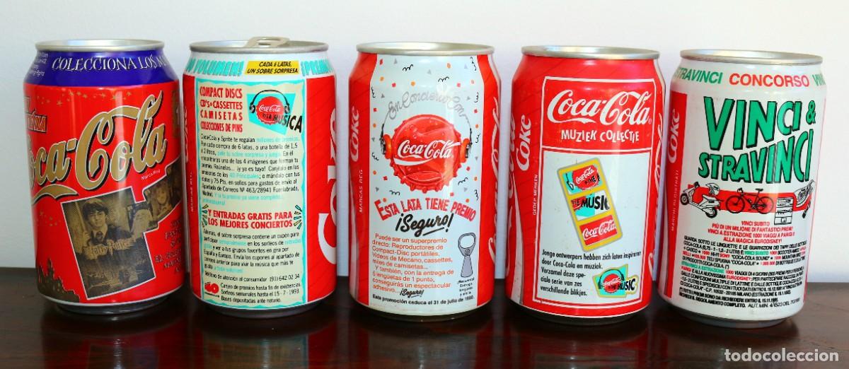 Collectionnisme de Coca-Cola et Pepsi: Lote de 5 latas de Coca-Cola Promoci&oacute;n