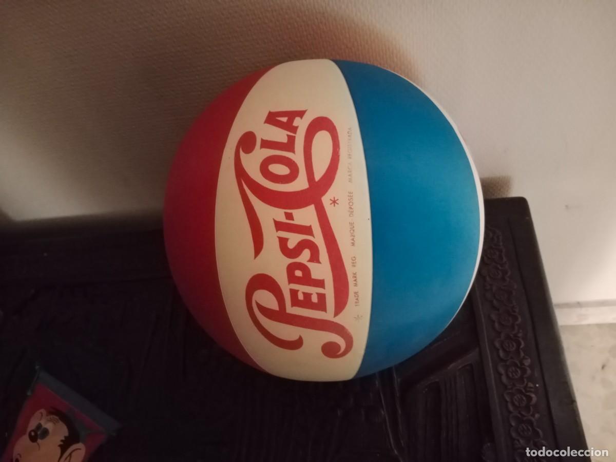 Collectionnisme de Coca-Cola et Pepsi: PELOTA DE PLAYA HINCHABLE ORIGINAL A&Ntilde;OS 60 PEPSI COLA - GOMA / PLASTICO - PLASTIEGA ESTELLA - 32 CM