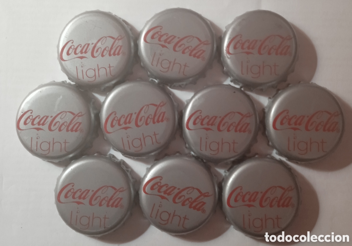 Coleccionismo de Coca-Cola y Pepsi: LOTE CHAPAS COCACOLA LIGHT - Foto 1