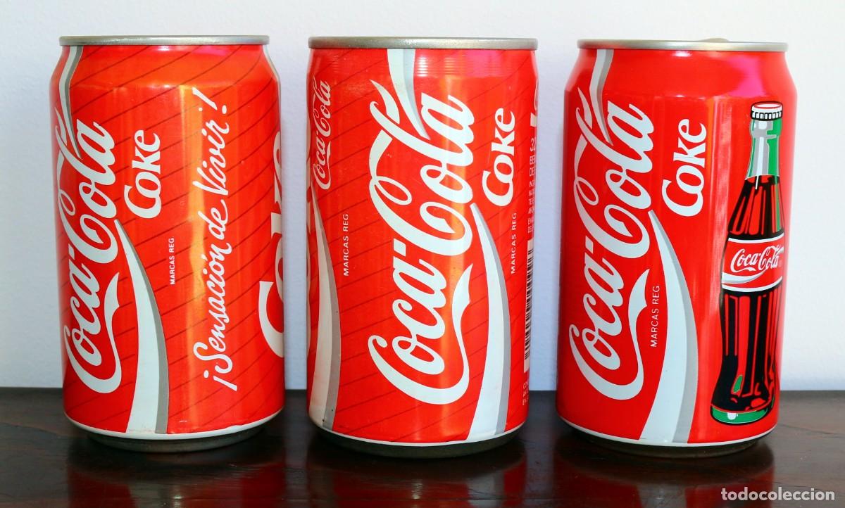 Collecting of Coca-Cola and Pepsi: Lote de 3 latas de Coca-Cola