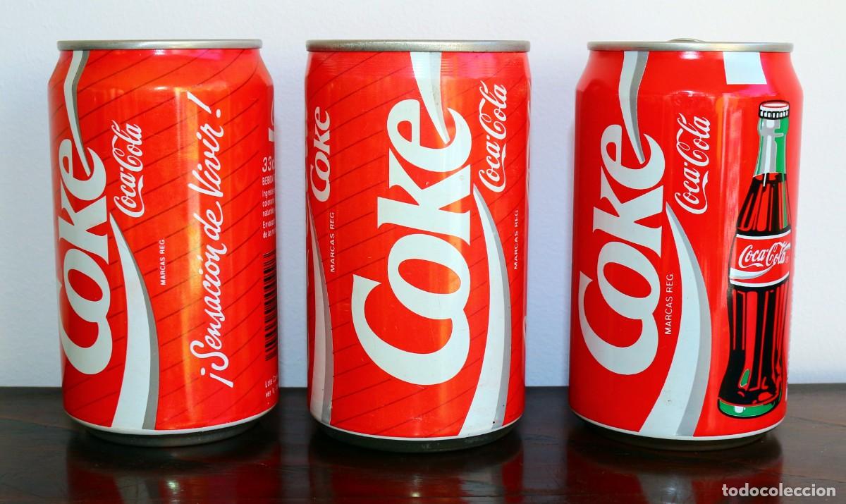 Coleccionismo de Coca-Cola y Pepsi: Lote de 3 latas de Coca-Cola - Foto 2