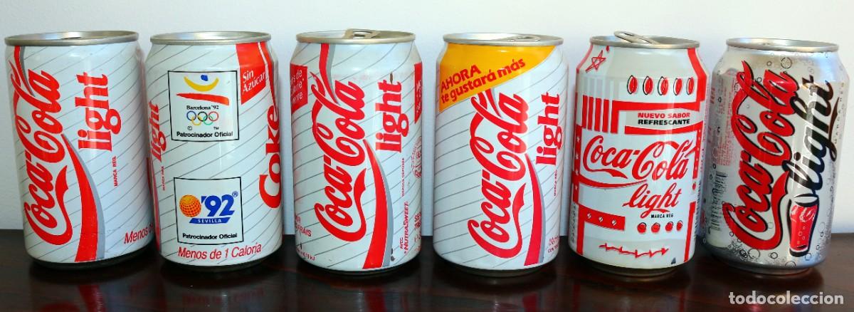 Collecting of Coca-Cola and Pepsi: Lote de 6 latas de Coca-Cola Light
