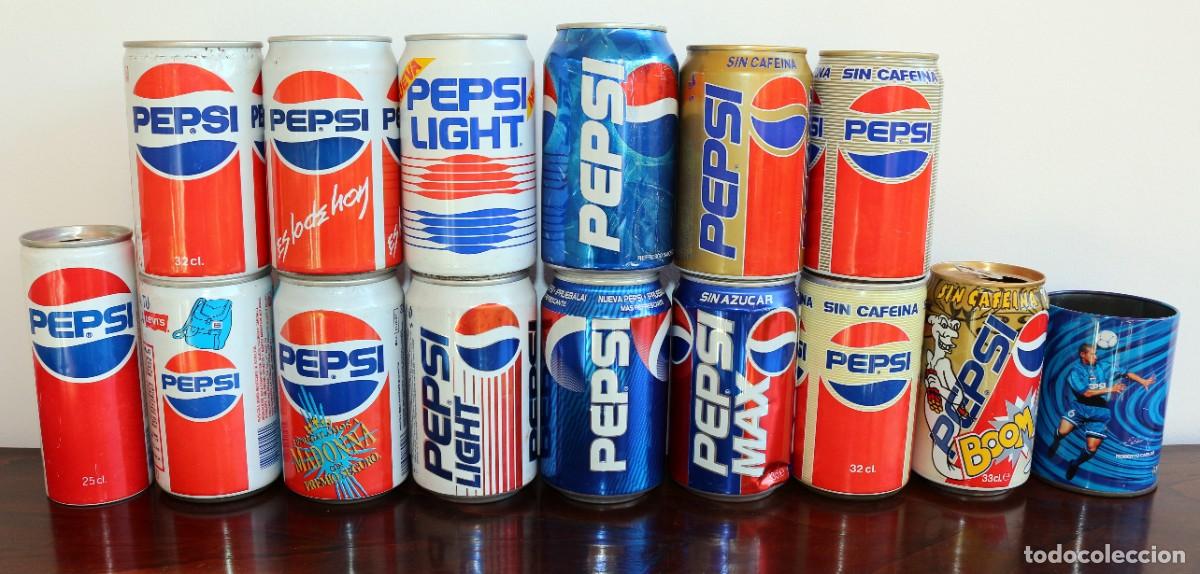 Collecting of Coca-Cola and Pepsi: Lote de 15 latas de Pepsi