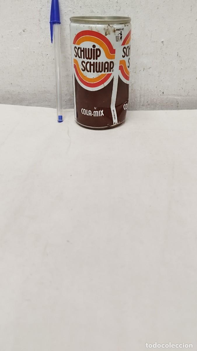 Collezionismo di Coca-Cola e Pepsi: Antigua lata de SCHWIP SCHWAR COLA-MIX. bebida refresco.Vacia