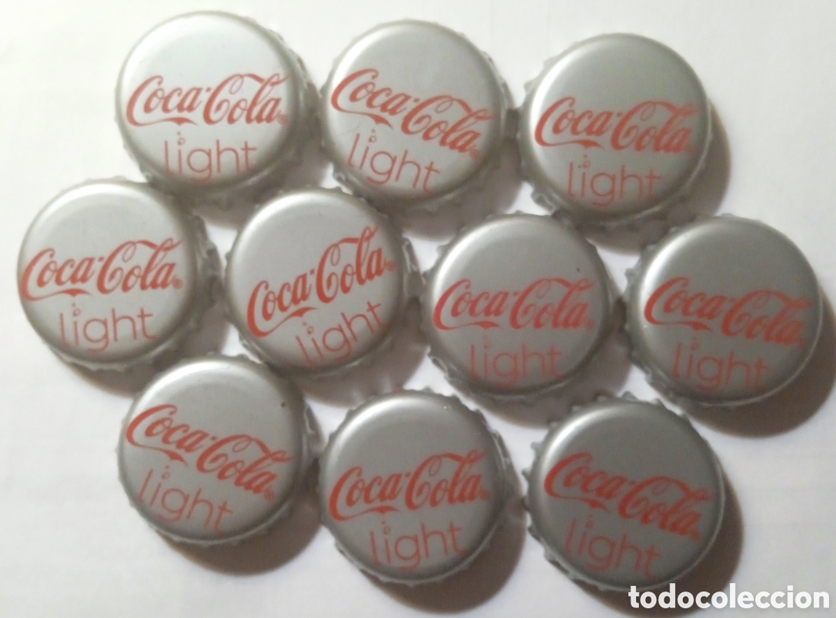 Coleccionismo de Coca-Cola y Pepsi: LOTE CHAPAS COCACOLA LIGHT - Foto 1