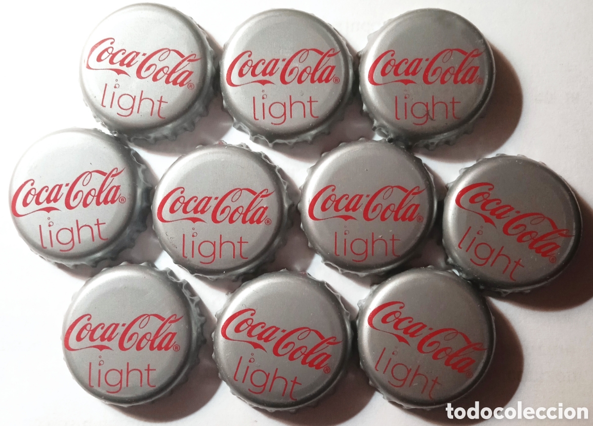 Coleccionismo de Coca-Cola y Pepsi: LOTE CHAPAS COCACOLA LIGHT - Foto 1
