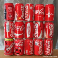 Coleccionismo de Coca-Cola y Pepsi: LOTE 15 LATAS COCA-COLA LATA BOTE CAN