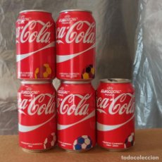 Coleccionismo de Coca-Cola y Pepsi: LOTE 5 LATAS COCA-COLA CAMPEONES UEFA EURO 2016 LATA BOTE CAN
