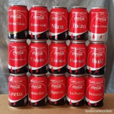 Coleccionismo de Coca-Cola y Pepsi: LOTE 15 LATAS COCA-COLA ZERO COMPARTE EN LUGARES VERANO LATA BOTE CAN