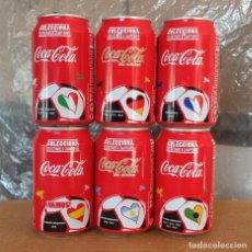 Coleccionismo de Coca-Cola y Pepsi: LOTE 6 LATAS COCA-COLA FIFA WORLD CUP BRASIL ULTIMOS CAMPEONES LATA BOTE CAN