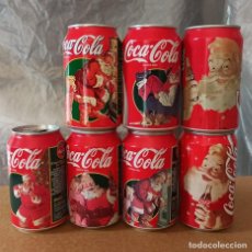 Coleccionismo de Coca-Cola y Pepsi: LOTE 7 LATAS COCA-COLA NAVIDAD PAPA NOEL LATA BOTE CAN