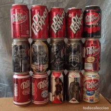 Coleccionismo de Coca-Cola y Pepsi: LOTE 15 LATAS DR PEPPER CHERRY COKE BOTE CAN