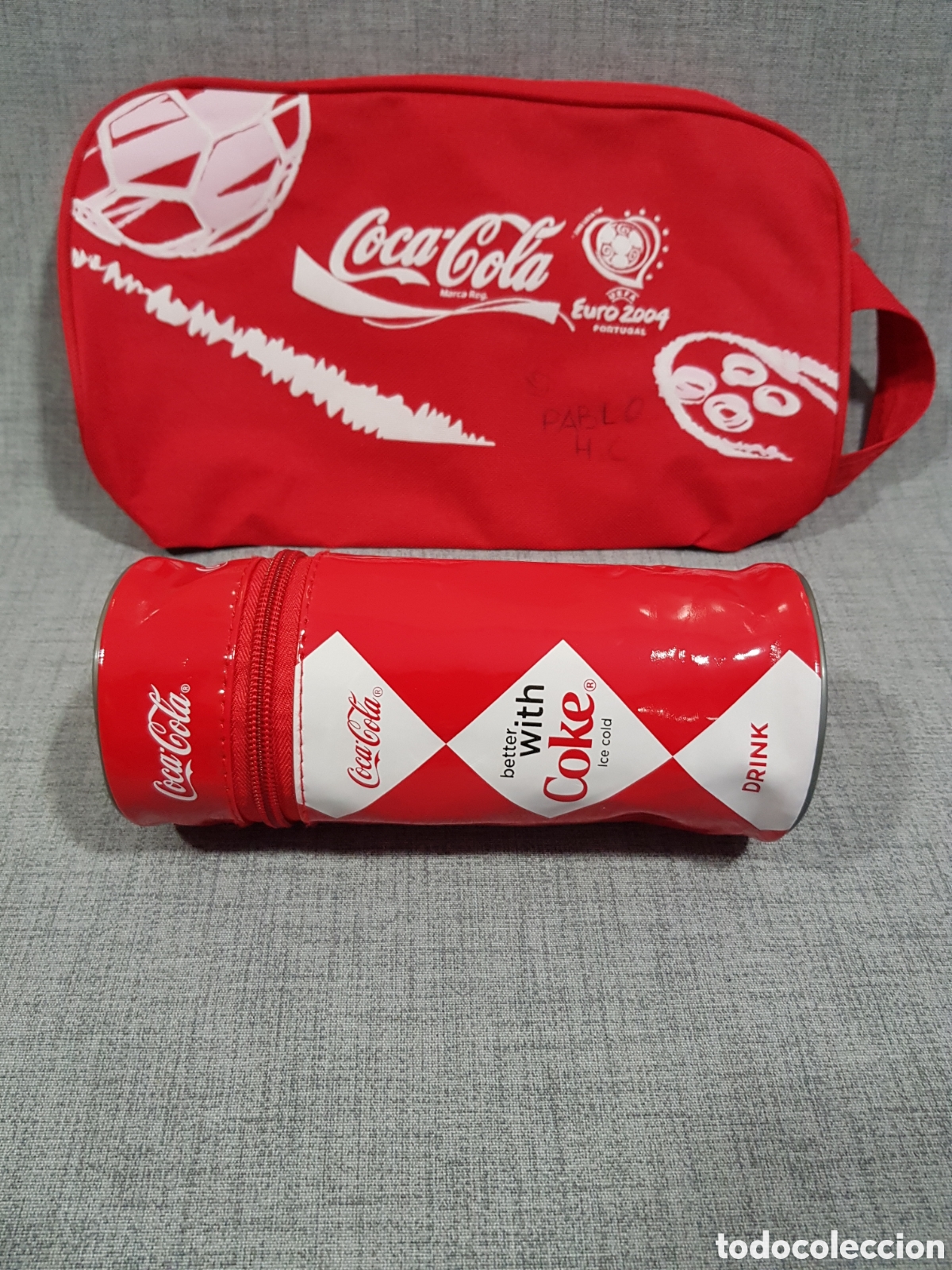 Colecionismo de Coca-Cola e Pepsi: COCA-COLA NECESER EURO 2004 PORTUGAL + ESTUCHE ESCOLAR &rdquo;BETTER WITH COKE ICE COLD&rdquo;