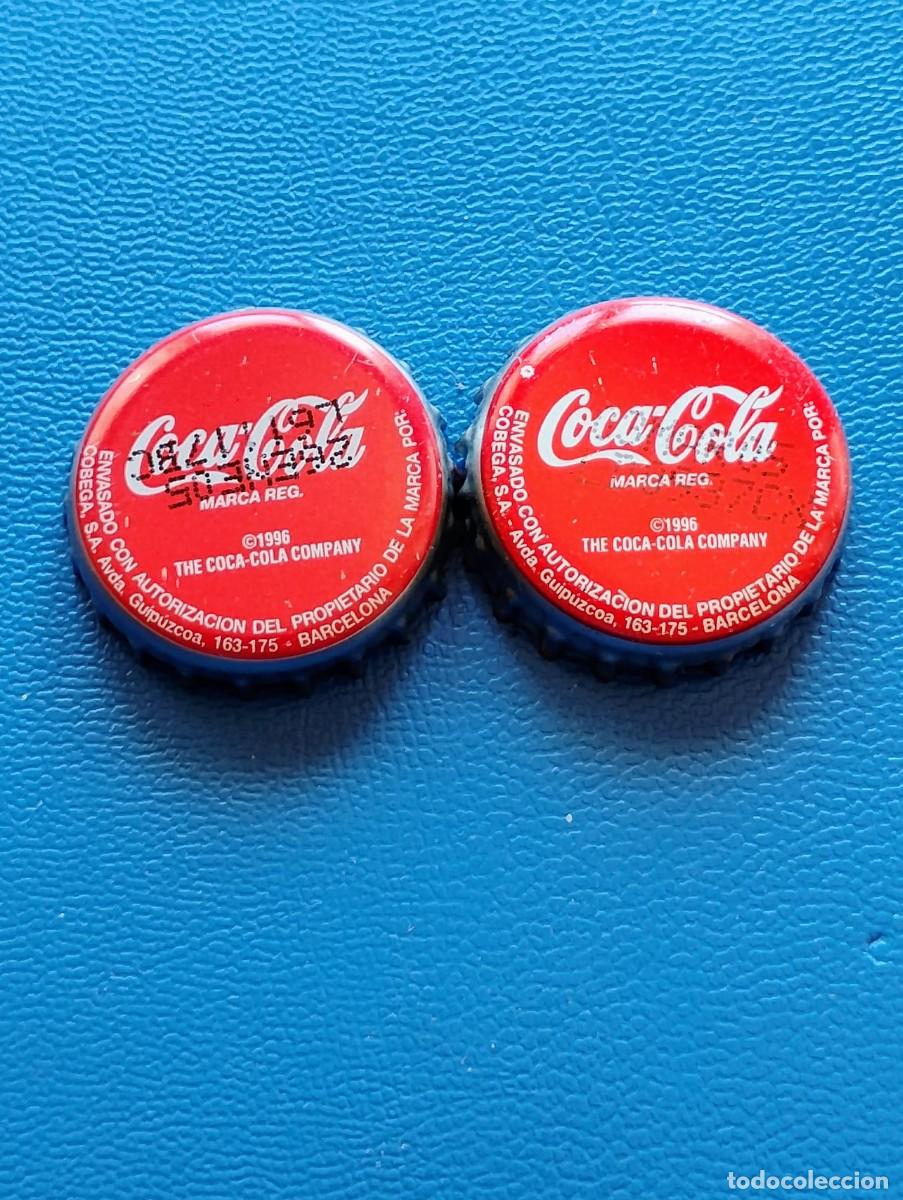 Colecionismo de Coca-Cola e Pepsi: 2 CHAPAS/TAPONES CORONA COCA-COLA - BARCELONA - DIFERENTE DISE&Ntilde;O Y FABRICANTE
